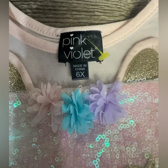 Pink and Gold Kids Dress - Picture 8 of 8